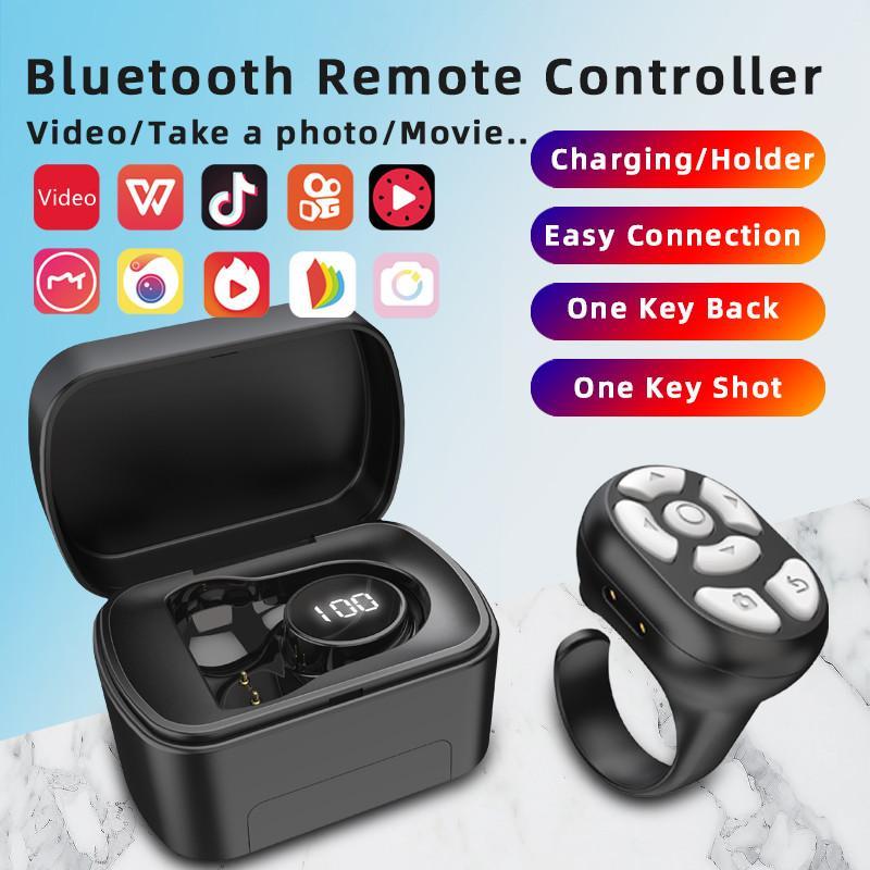 Wireless Remote Control Page Turner, 3 In 1 Function Remote Controller, Video Control Companion Compatible For iPhone iPad Android Phone