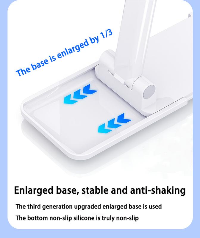 Retractable Universal Phone and Computer Stand, Folding Lazy Tablet Desktop Stand for All Mobile Devices - Alloy Aluminum,