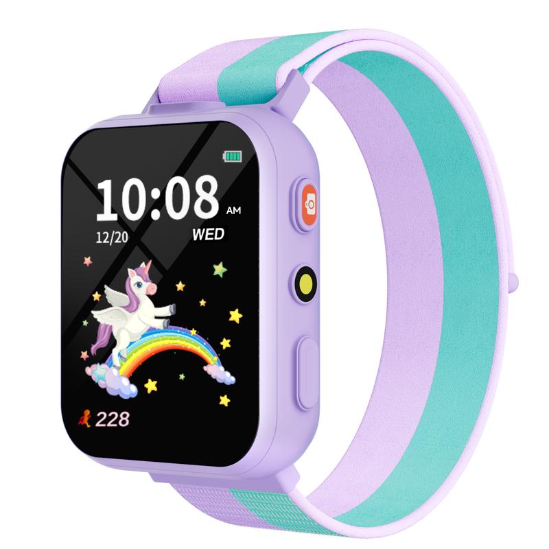 BIGGERFIVE Smart Watch for Kids with Dual Cameras, 30 Puzzle Games, Video & Music Player, Audiobooks, Flashlight, Pedometer, Calculator, Educational Toys Birthday Gifts for Boys Girls Ages 4-10