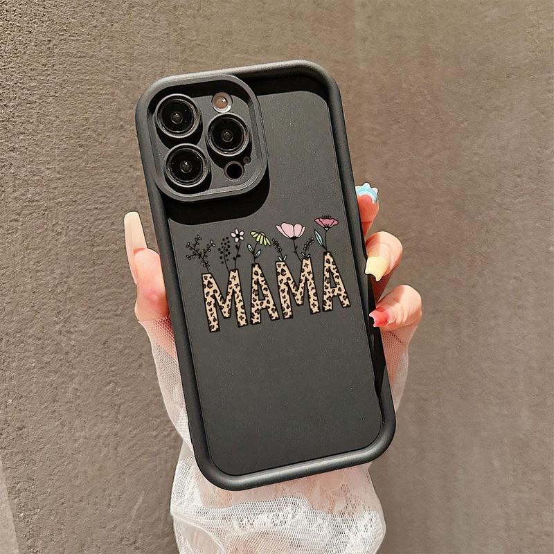 Fall Leopard-print Letter Pattern Phone Case, Anti-drop Cellphone Protective Case, All-inclusive Mobile Phone Cover for iPhone 11 12 13 14 15 Pro Max