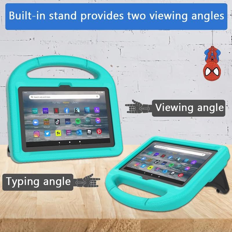 All- 7Tablet Case for (2022 Release), NOT Compatible with iPad  ONN Tab, Lightweight Shock Proof Case with Stand Handle - Turquoise