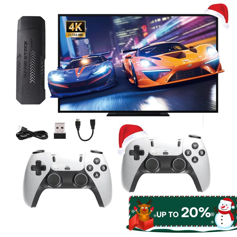 X2 Ultra Wireless Game Console with 40000+ Games, 40+ Classic Emulators, 4K HDMI Output, 128G Cards & 2.4GHz Wireless Controllers