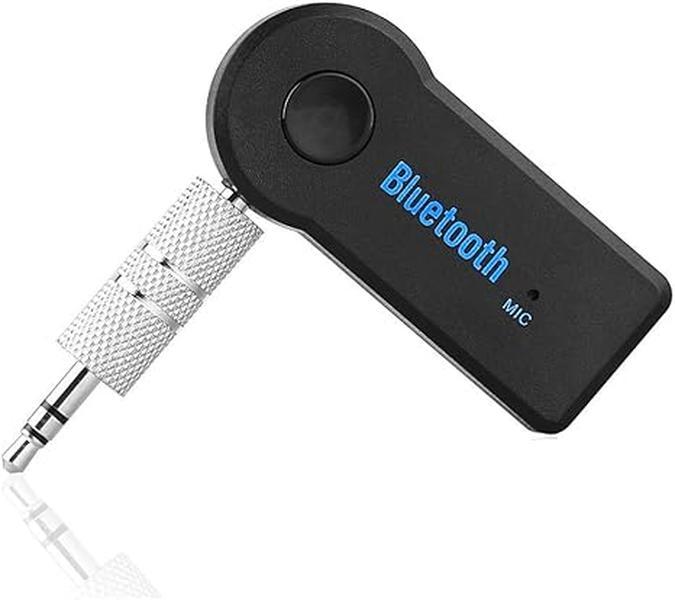 Bluetooth 5.0 Audio Receiver, 3.5mm AUX Adapter for Car, Headphones, Home Stereo – Connects to Smartphone, Tablet, Hands-Free with Mic