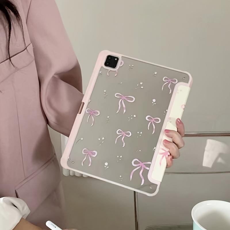 Pink Mirrored Acrylic Tablet Cover - Foldable, Ultra-Lightweight, Stand-Enabled, and Scratch-Resistant Design - Compatible with iPad 10.9, 10.2, Air 5th Gen, Pro 11, 10th, 9.7, Air 2, Air, 7th Gen, 8th Gen, Air 4, Air 5, and Pro 11 2022 Models