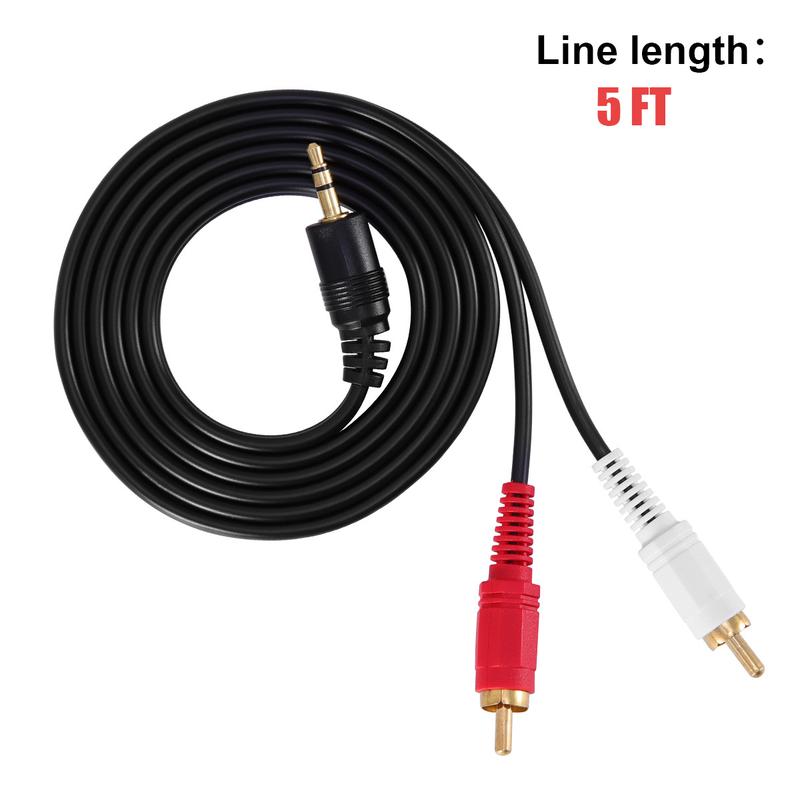 AUX Auxiliary 3.5mm Audio Male to 2 RCA Y Male Stereo Cable Cord Wire Plug 3.5 mm RCA Male  Cd Connector