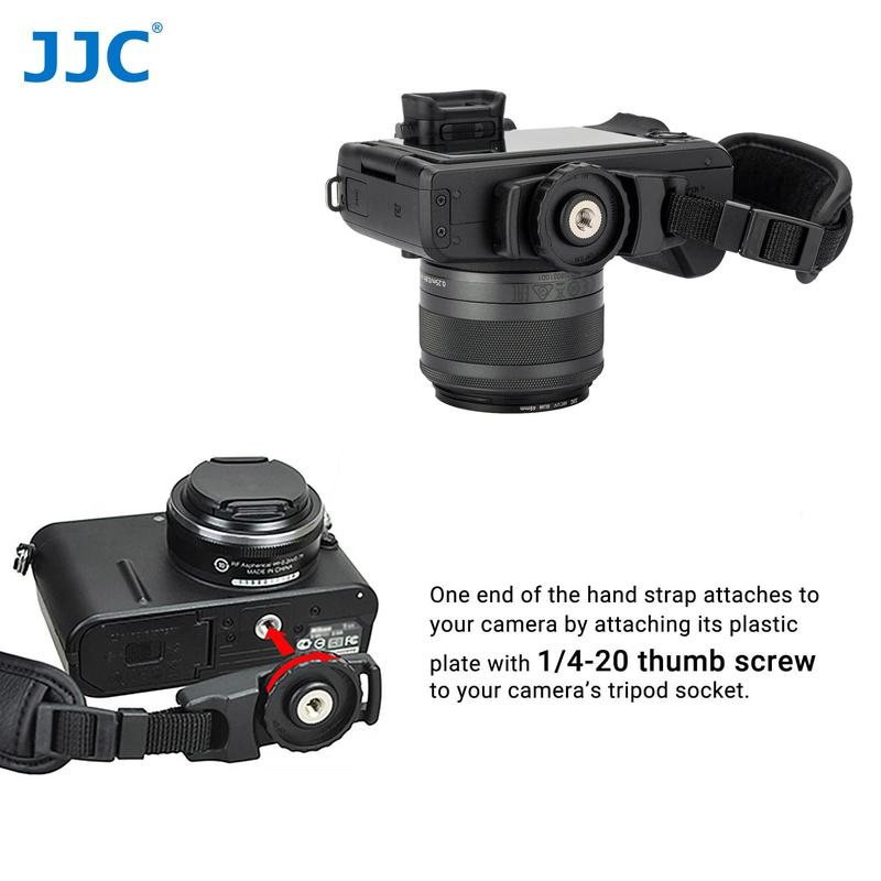 JJC Universal Compact Hand Grip Strap, 1 Count Wrist Strap for Canon EOS R5 R6 R7 R10 R50 R100 90D 80D Rebel T7 T8i T7i Nikon Z8 Z5 Z6 Z7