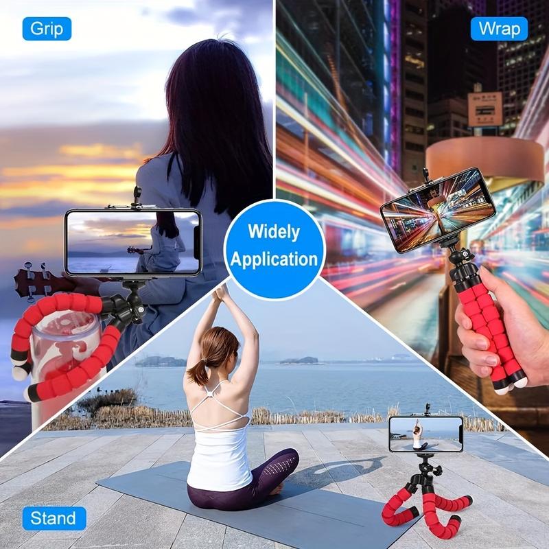 One Octopus Mobile Phone Holder, Camera Holder, Photography Holder Is Strong, Durable, Can Be Folded at Will, Folded Many Times without Damage, Suitable for iPhone and Other Mobile Phone Models, Cameras and So on