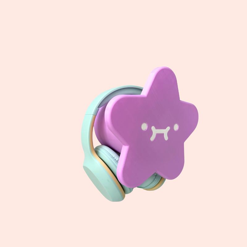 Starry Star Headphone Holder in Pastel