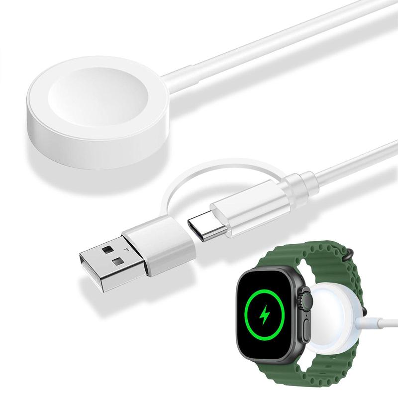 USB C Watch Charger with 3.28ft Watch Charging Cable, Portable Watch Charging Station Compatible with Apple Watch SE 10 9 8 7 6 5 4 3 2 1