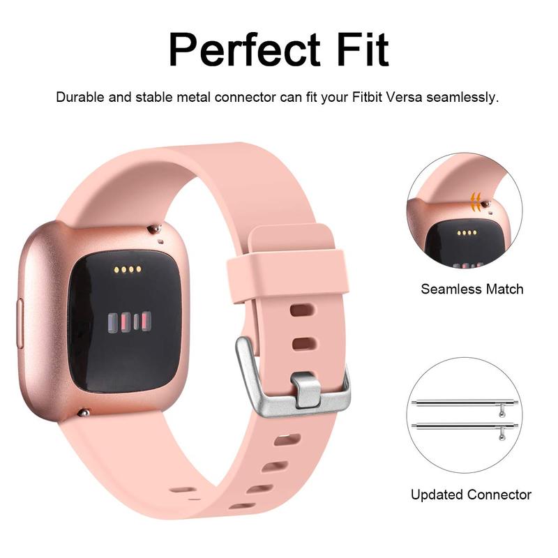 Silicone Smart Watch Band, 2 Counts Silicone Sport Watch Protective Band Compatible With Bracelet Versa 2, Wearable Accessories