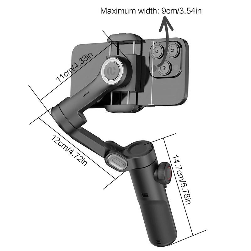 Handheld Anti-shake Selfie Stick, USB Rechargeable Phone Gimbal Stabilizer, Face Tracking Anti-shake Selfie Stick for Live Streaming, Interview