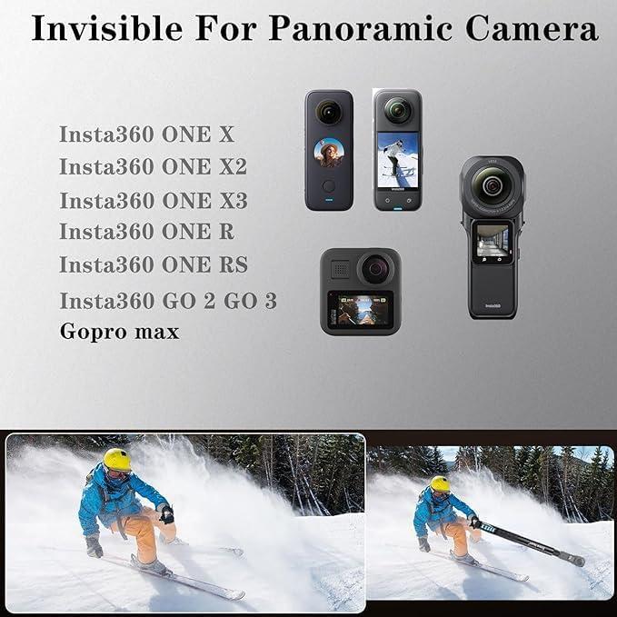 23.5cm to 114cm Invisible Selfie Stick for insta360 Insta 360 one X4 x x2 x3 one rs  Hero 3 5 6 10 13 Camera Accessories