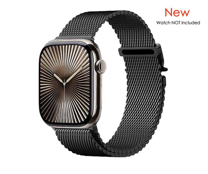 New Upgrade Milanese Band Compatible with Apple Watch Ultra2 Band 49mm 46mm 45mm 44mm,  with secure parachute-style buckle for Watch Series 10 9 8 7 SE2 6 5 4 3 2 1 band 49mm 46mm 45mm 44mm   Wearable Accessories  Gift