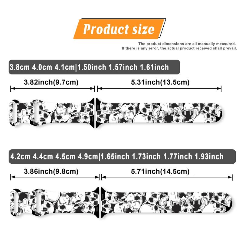 Gothic Themed Smart Watch Band, 1 Count Silicone Watch Band for iWatch Series 38mm to 49mm, Smart Watches Accessories