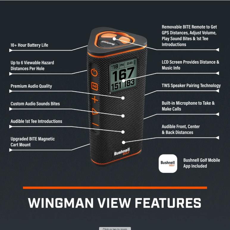 Best Price | Bushnell Wingman View Golf GPS Bluetooth Speaker with 3