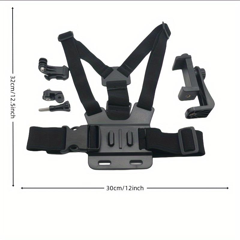 Adjustable Chest Strap Headband Chest-mounted Mobile Phone Holder for Sports Camera Vlog Video Shooting Outdoor Live Broadcast Cycling Equipment and Lure Fishing Accessories