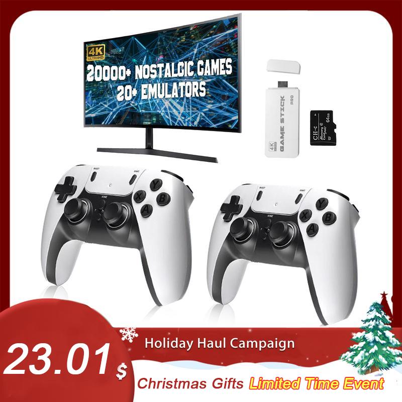 Coolnut 20,000+ Retro Game Stick, Plug and Play Video Games Console 26 Emulators, 4K HDMI Output, Premium Competitive Dual Controllers