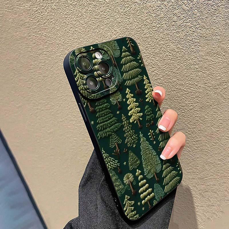 Forest Pattern Phone Case, 1 Count Anti-drop Shockproof Phone Protective Cover, Phone Accessory Compatible with iPhone 11 12 13 14 15 16 Series