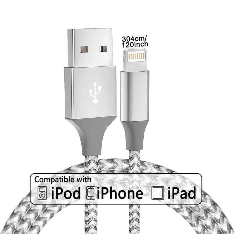 10FT [Apple MFi Certified] USB A for Lightning Cable Nylon Braided Chargeing Compatible with Apple iPhone 14 13 12 11 Pro Max XR XS X 8 7 6 Plus SE