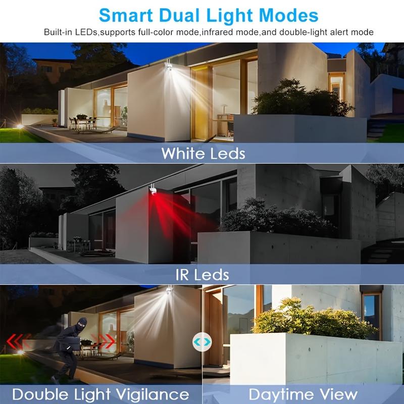 HD WIFI Surveillance Camera, Indoor And Outdoor Long Range HD Night Vision Camera, 355 Degree Intercom Home Security Camera, 2.4G Home Security System, AI Mobile Detection, Two-Way Audio, Color Night Vision, Home Surveillance Security System