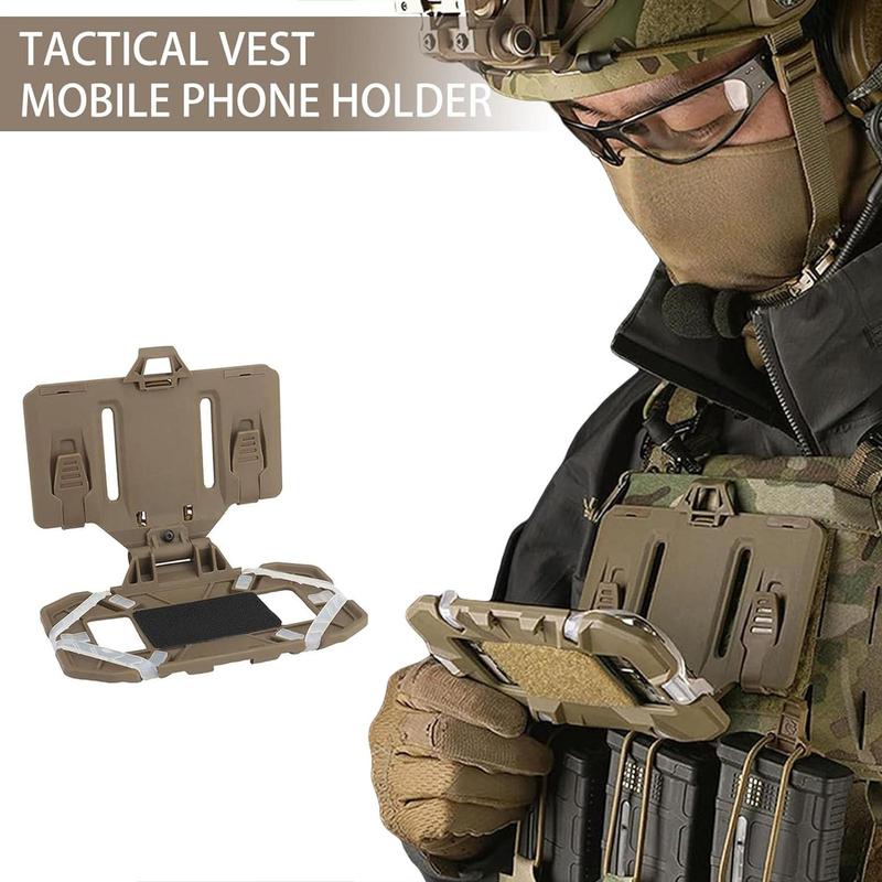 Vest Phone Holder, Universal Chest Phone Back Holder, Foldable Navigation Board Holder for Outdoor Paintball Games Phone Holder, Phone Stand, Smartphone Accessories