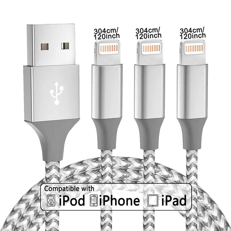 10FT [Apple MFi Certified] USB A for Lightning Cable Nylon Braided Chargeing Compatible with Apple iPhone 14 13 12 11 Pro Max XR XS X 8 7 6 Plus SE