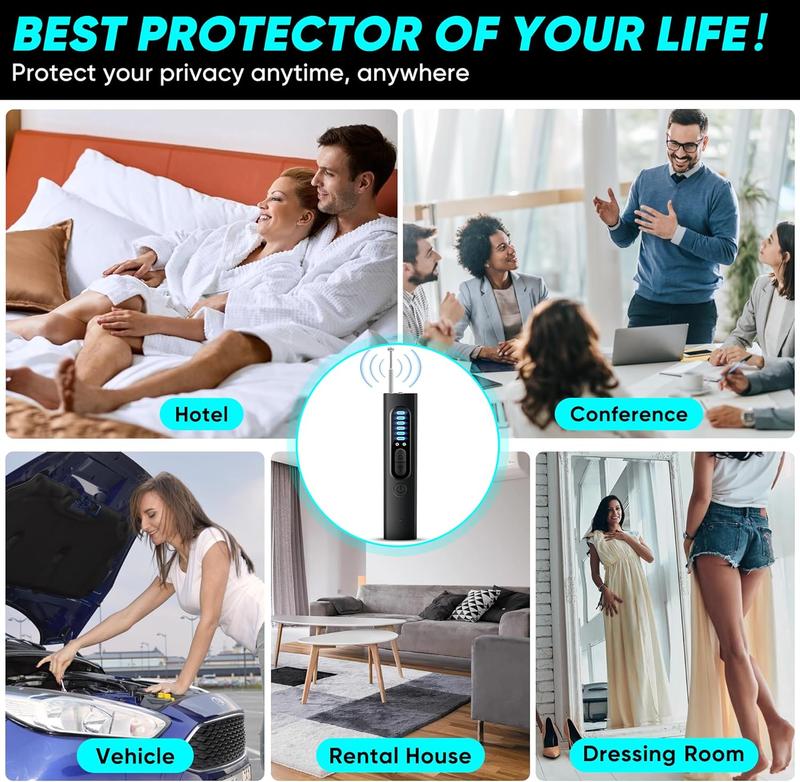 Hidden Camera Detectors ，GPS Tracker Detector with 5 Sensitivity Levels and Professional Modes for Office, Hotels, Bathroom Portable