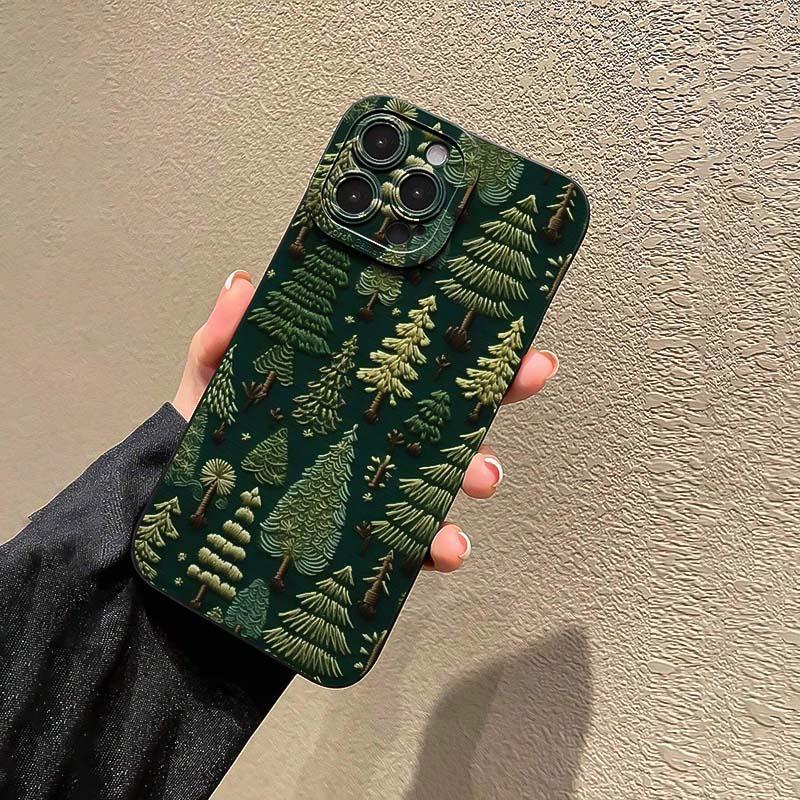 Forest Pattern Phone Case, 1 Count Anti-drop Shockproof Phone Protective Cover, Phone Accessory Compatible with iPhone 11 12 13 14 15 16 Series