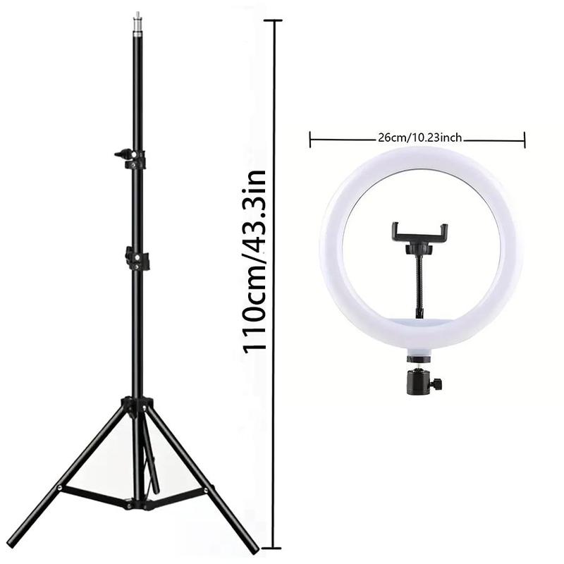 Selfie Ring Light with Phone Holder Tripod, 1 Set USB Powered LED Light, Summer Gift, Selfie Lamp with Telescopic Stand for Live Streaming, Tripod for iPhone