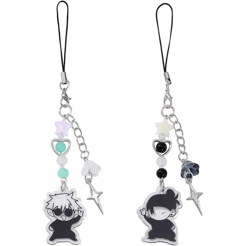 Cute Phone Charms Anime Geto Inspired Phone Charms  Y2k Star Heart Goldfish Phone Charms Straps Keychains