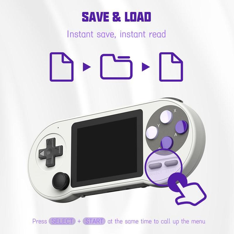 Retro Handheld Game Console, 1 Set Rechargeable 3 Inch IPS Wireless Mini Portable Game Console, Support TV Output, Gaming Console for Gameboy SNES GBA, Handheld Game Device