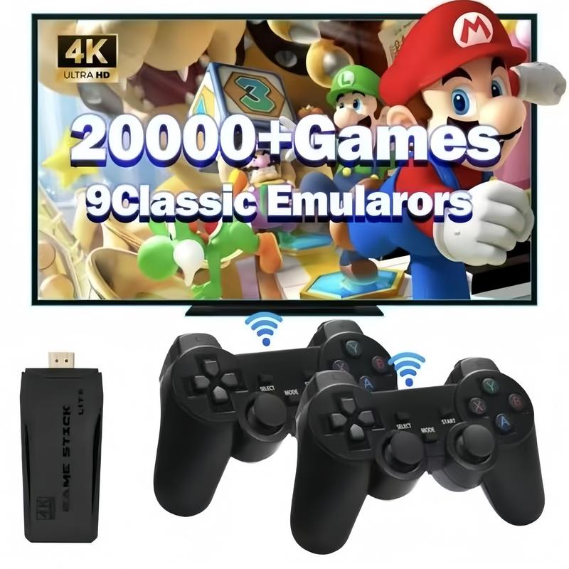 [Upgrade Came】 :tiktokshop gamersupermario family retrogames,Retro Game Stick with Wireless Controllers,video game Built-in 40+Emulators, 4K hdml output,Controller,for TV Plug and Pl