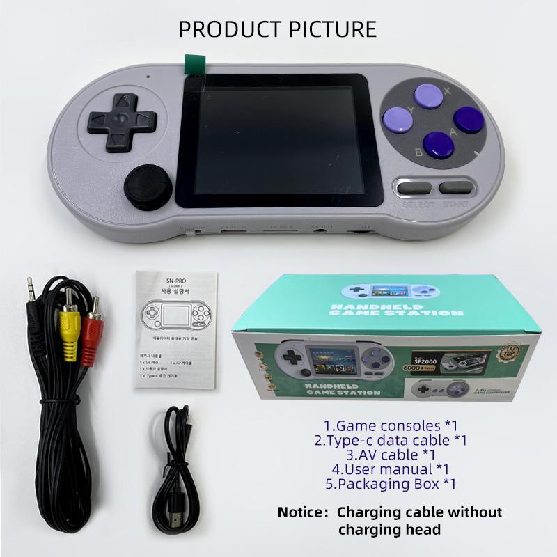 Retro Handheld Game Console, 1 Set Rechargeable 3 Inch IPS Wireless Mini Portable Game Console, Support TV Output, Gaming Console for Gameboy SNES GBA, Handheld Game Device