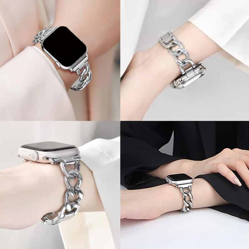 Fashion Smart Watch Band (Band Only), Decorative Watch Band for Women, Replacement Watch Band for iWatch Series 9 8 7 6 SE 5 4