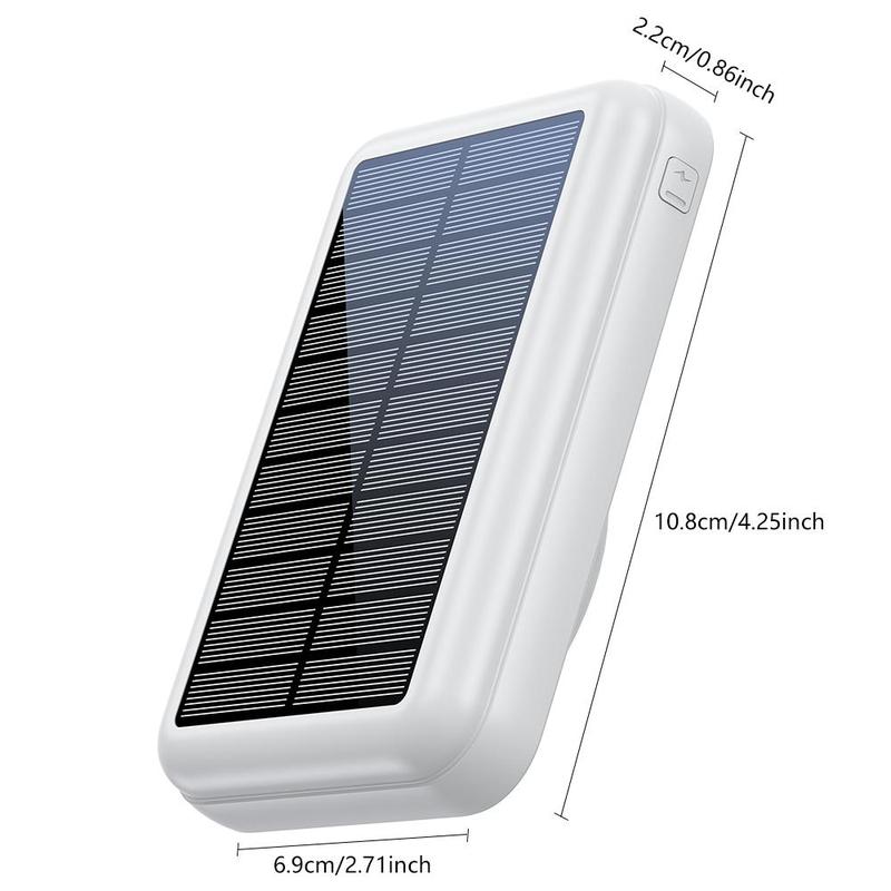 Solar Powered Power Bank, 10000mAh Magnetic Wireless Portable Mini Power Bank, 15W Wireless Charging Type-C Input Power Bank for iPhone & Android Phones, Stocking Fillers Gift, Smartphone Accessories