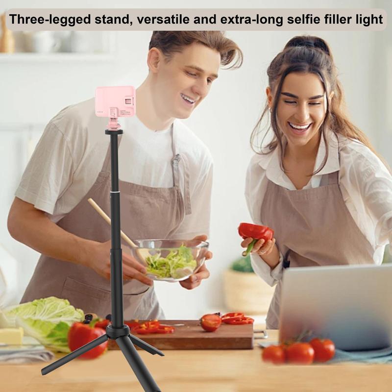 Selfie Light with Tripod & Phone Clip, Rechargeable LED Fill Light Set, Professional Camera Accessories for Selfies, Makeup, Vlog, Douk & More