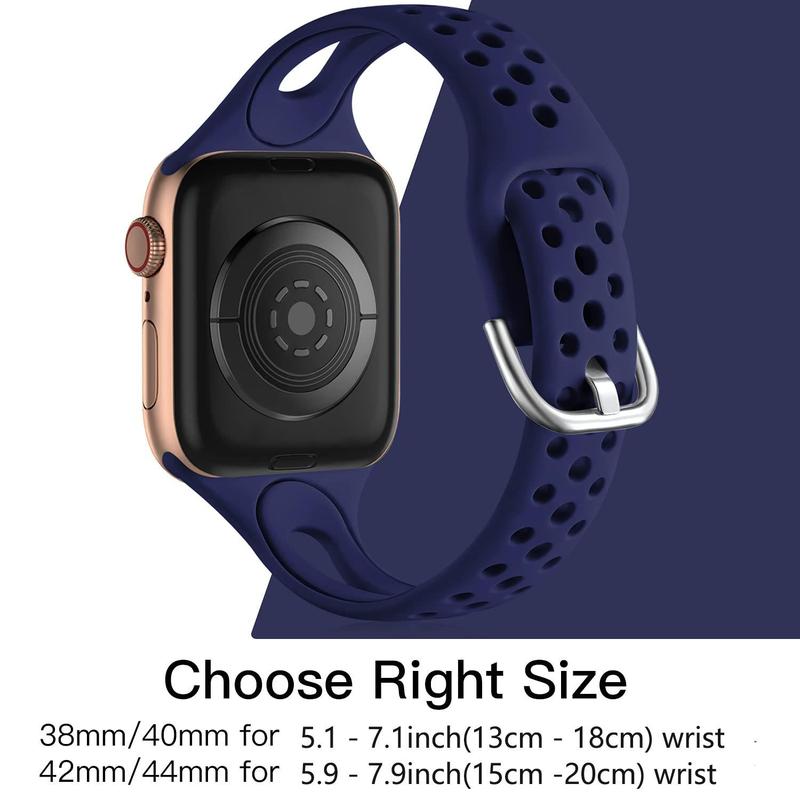 Solid Color Watch Bands for iWatch (Band Only), 4 Counts Soft Breathable Stretchy Watch Bands, Fashion Watchbands For Apple Watch