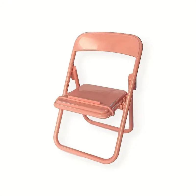 Creative Chair Shaped Mobile Phone Holder, Desktop Portable Mini Chair Phone Rack, Solid Color Foldable Phone Stand For Home Office Use