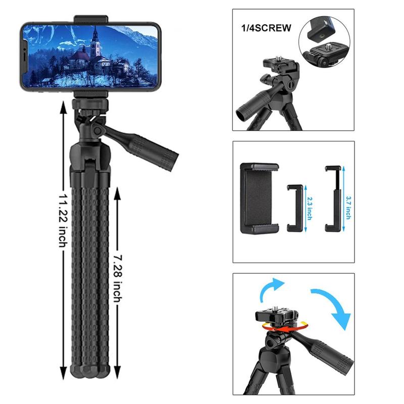 [Free! ship] Camera Stand Octopus Mini Tripod Portable Flexible Digital Desktop Phone Selfie Stick Mounting Tripod Holder with Hidden Phone Holder for iPhone, Selfie Accessories with Wireless Remote Cellphone Smartphone