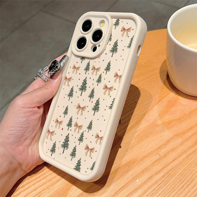 Christmas Tree Pattern Phone Case, Anti-drop Cellphone Protective Case, Total Protective Shockproof Mobile Phone Cover for iPhone 11 12 13 14 15 16 Pro Max