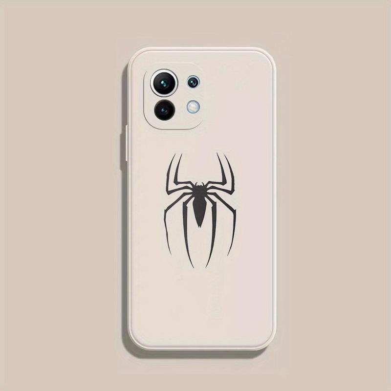 Spider Pattern Phone Case, 1 Count Decorative Phone Protector Cover, Phone Accessories Compatible with iPhone 15 14 13 12 11 Series