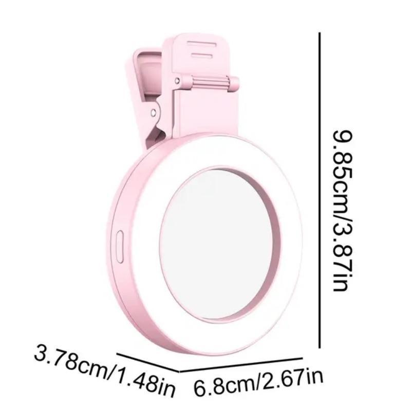 Portable Mini Foldable Selfie Mirror, Multipurpose Mini Rechargeable Selfie Mirror, HD Live Broadcast Fill Light, Foldable Selfie Mirror for Phone, Selfie Accessories