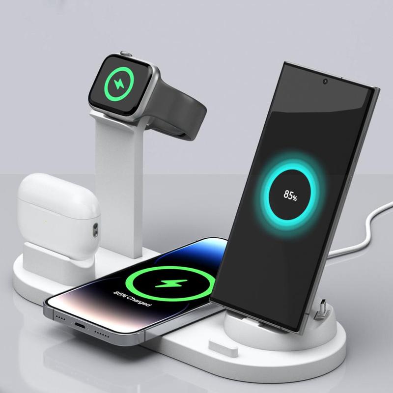 3 In 1 15W Max Wireless Charger, QC 3.0 USB Type C Charger, Multi-function Wireless Charging Stand For iPhone 15 14 13, iWatch 8 7 6 5, AirPods 3 2 Pro