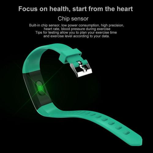 Unisex Smart Bracelet Wristband Watch Blood Pressure Oxygen Heart Rate Fitness Tracker