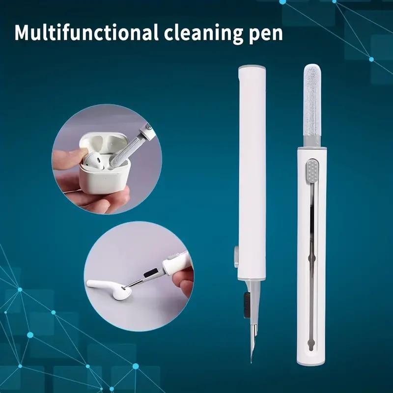 3 In 1 Wireless Earphone Cleaning Pen, 1 Count Portable Multifunctional Cleaning Brush, Cleaning Tool For AirPods Pro Apple Android Camera Table