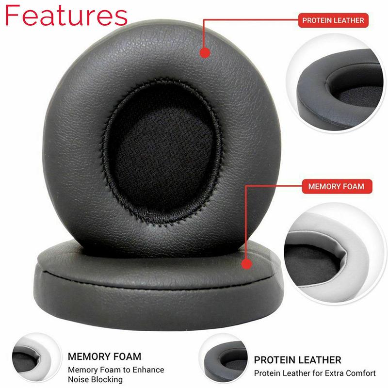 Replacement Ear Pads Tips Cushion Cover for Beats by Dr Dre Solo 2 & Solo 3 Wireless Protection