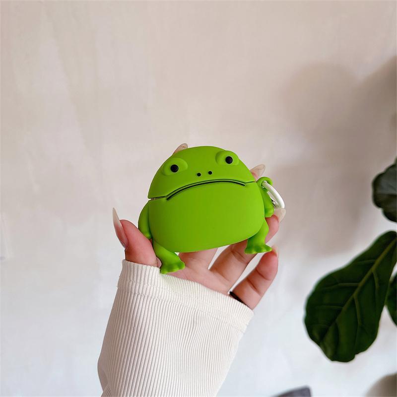 Cute Frog Design Earphone Case, Silicone Earphone Protective Cover, Earphone Accessories Compatible with AirPods 2 3 Pro