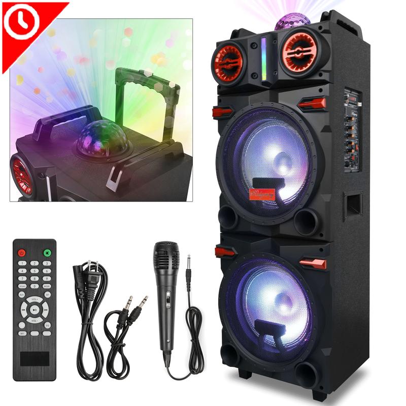 4000W Portable Bluetooth PA Speaker Karaoke Machine 2 x 10