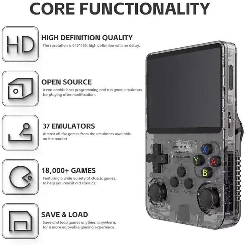 NEW RELEASE R36S Portable Retro Gaming Console for Anytime, Anywhere, Game Room Gadgets, 3.5 Inch iPS Screen Retro Gaming Console, Rechargeable Handheld Gaming Device with 16000+ Games and 20+ Emulators new  game