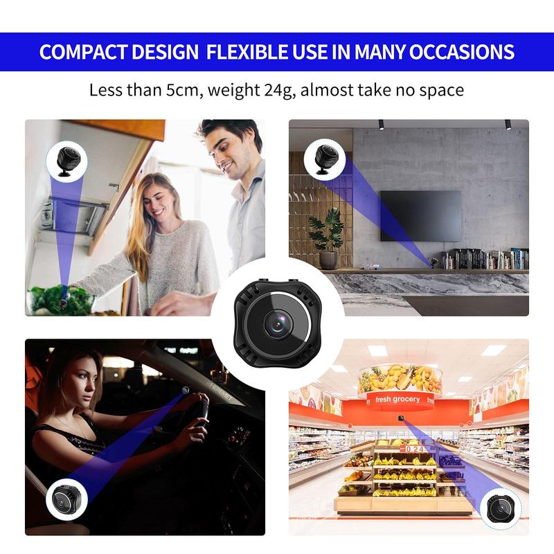 Wireless Camera, USB Rechargeable Smart Wireless Camera with HD Night Vision, Remote APP Real-time Viewing Security Camera